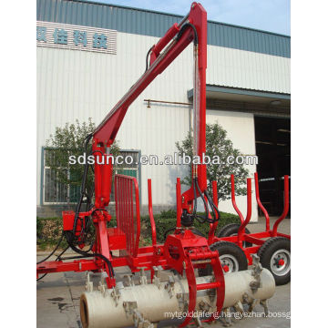 SUNCO wood log trailer with grapple with CE